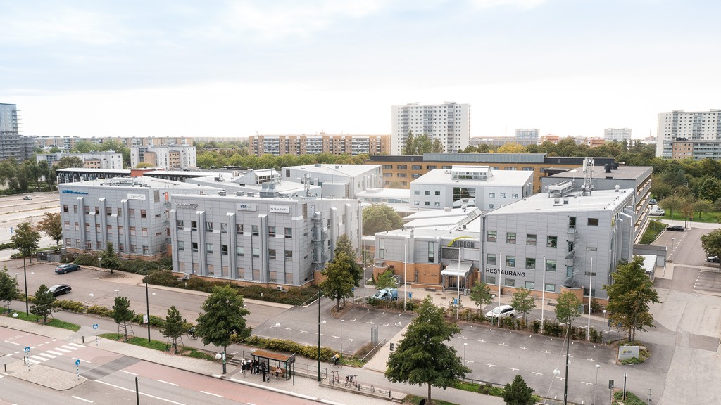 Illustration av Forskaren 2, en fastighet på Medeon-området. 