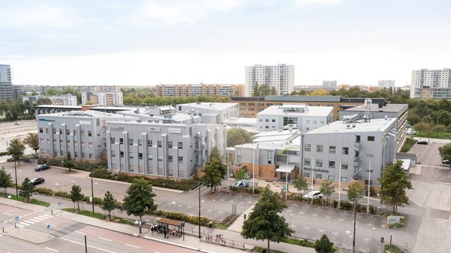 Illustration av Forskaren 2, en fastighet på Medeon-området.