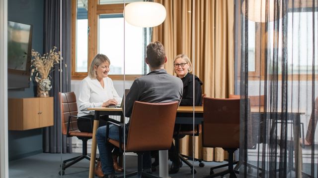 kollegor arbetar på kontoret