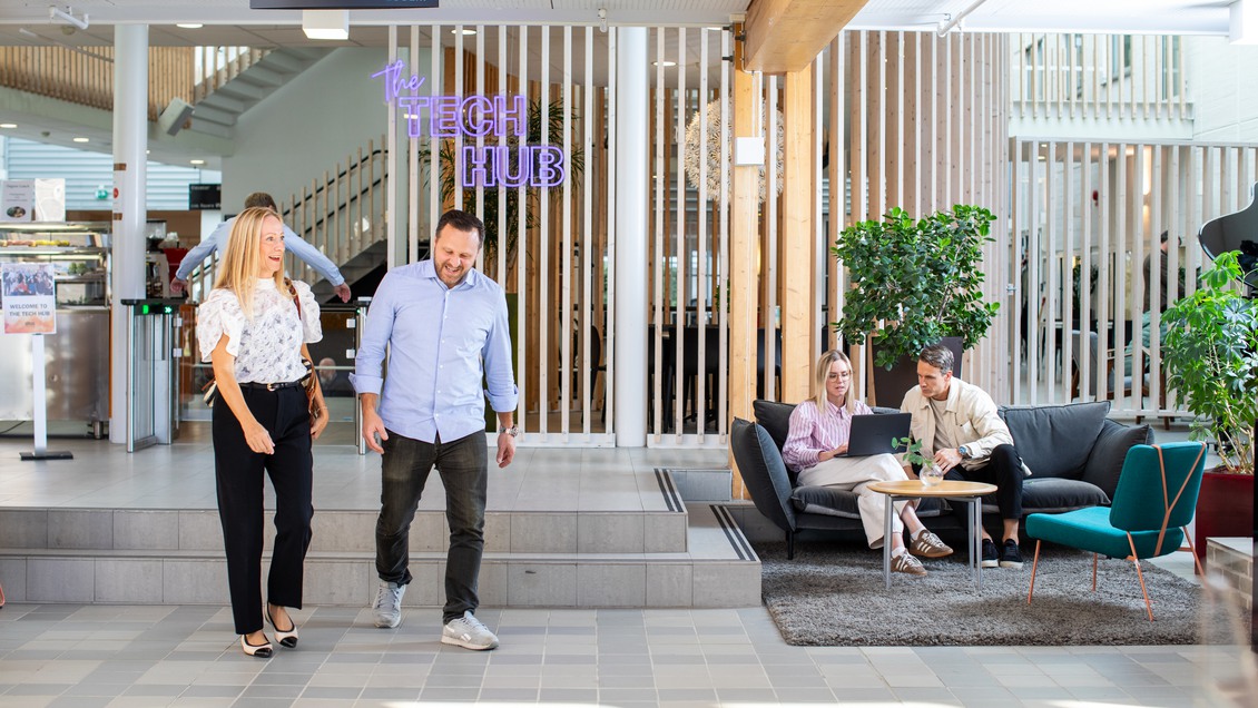 Liv och rörelse i Ideons Techhub.