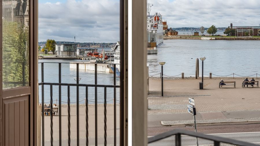 Utsikt fransk balkong