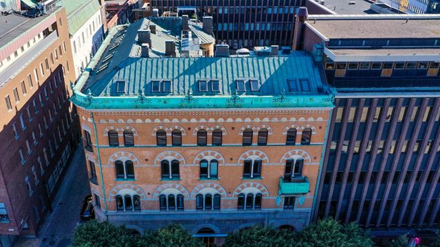 Drönarbild Palazzo 1897 i Helsingborg
