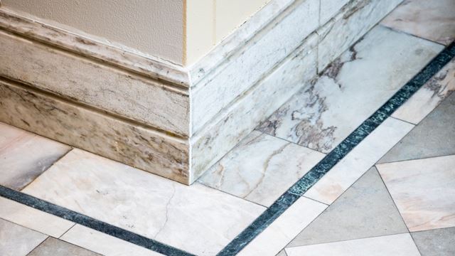 Bild på golv i börshuset