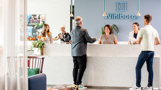 When you step into Wihlborgs, you are greeted by a welcoming reception