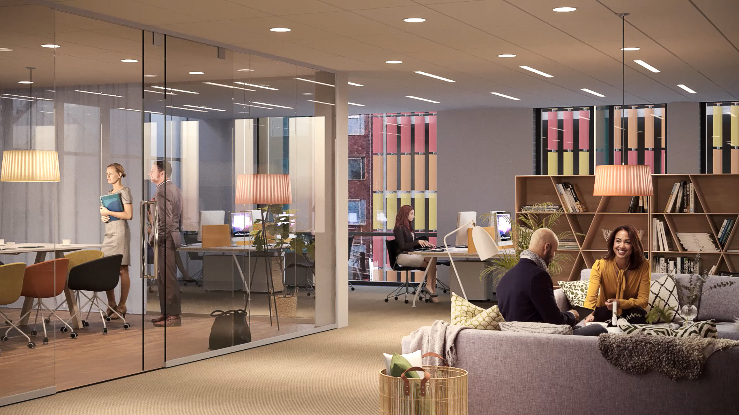 The Origo office building features a spacious, bright kitchen where employees can enjoy their lunch.