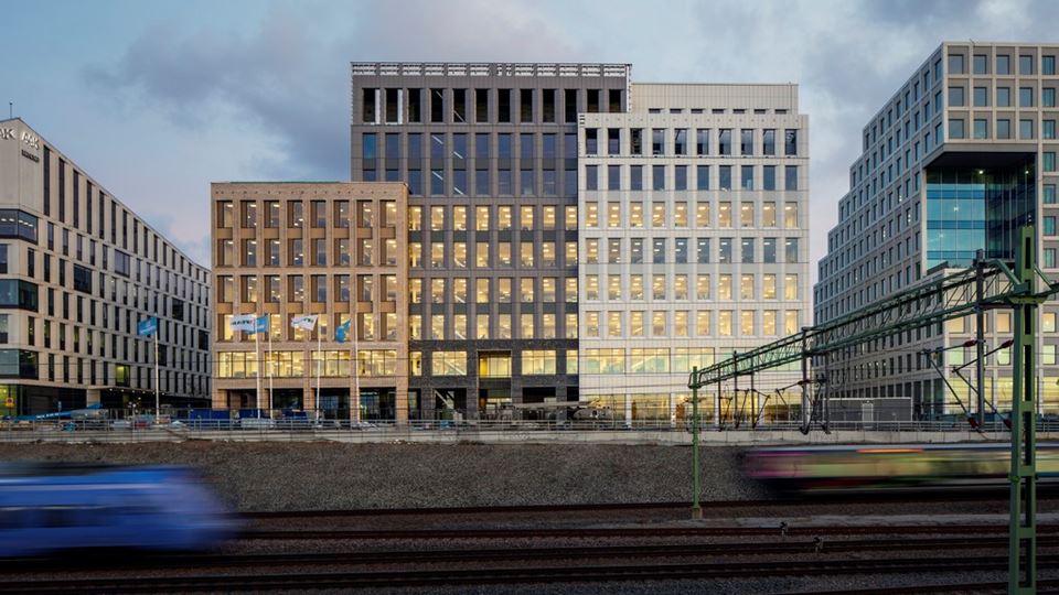 Kvartetten, modernt kontorshus i Hyllie i Malmö