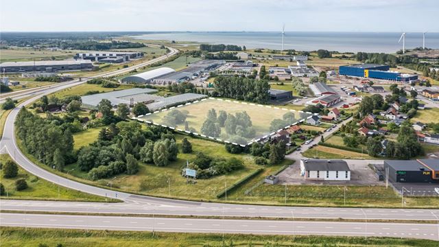 Bild över område för ny fastighet