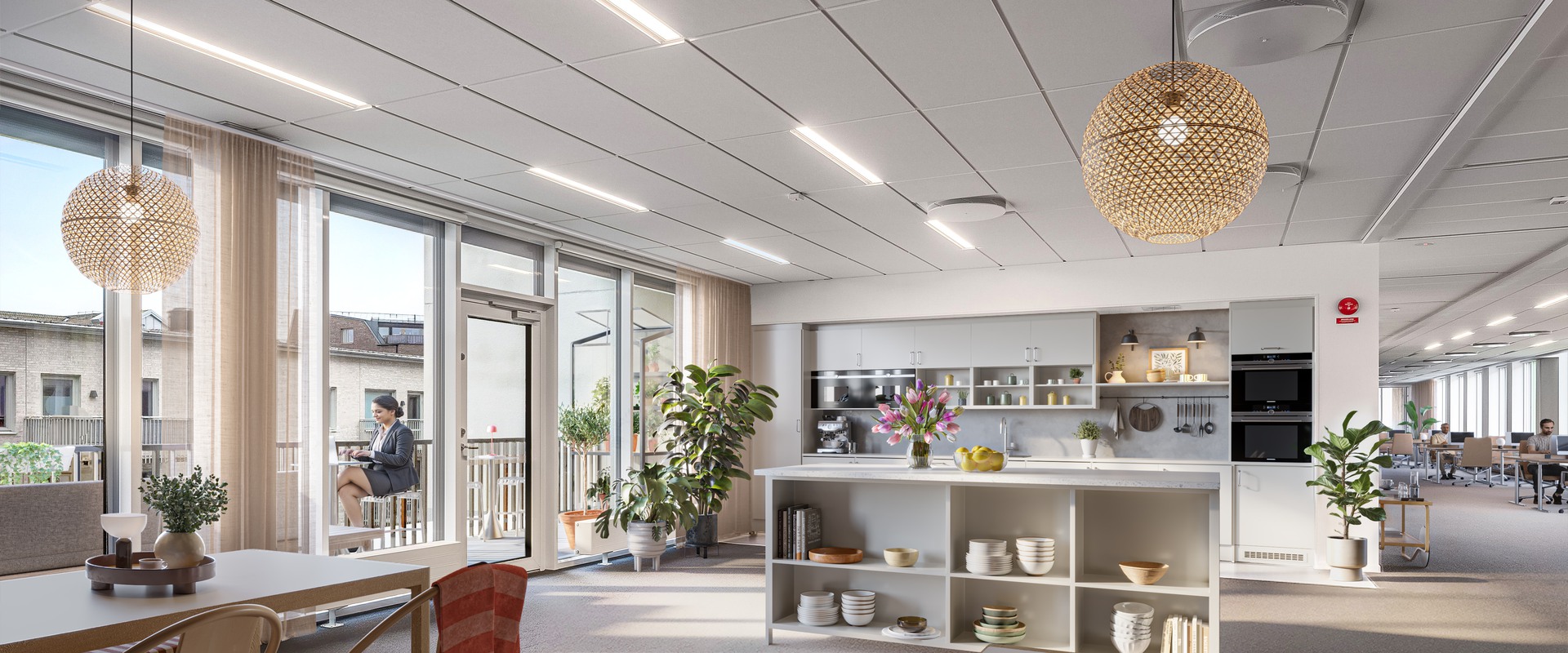 Kontor - med balkong i söderläge.