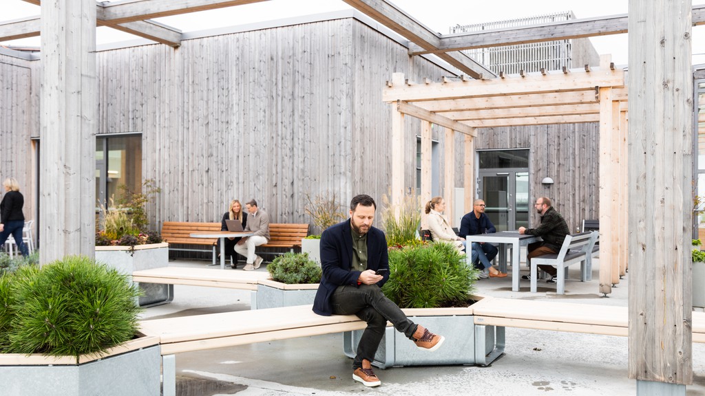 Space terrass med härlig utemiljö