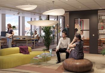 Eftertraktat toppmodernt kontor högst upp i huset