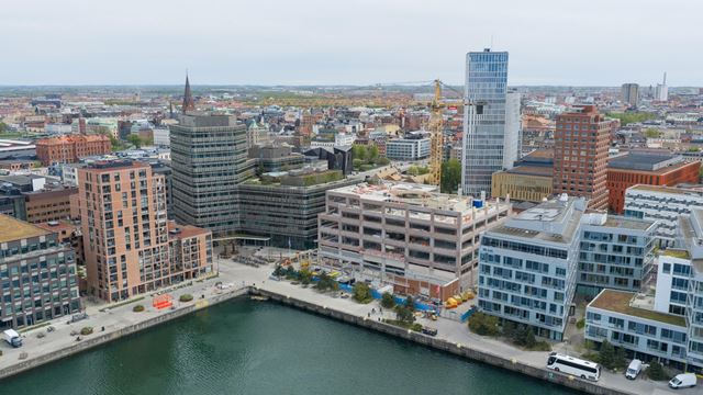 Drönarbild över Amphitrite i Malmö