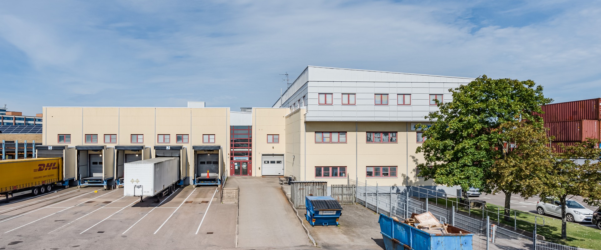 Lager med lasthus i södra Helsingborg