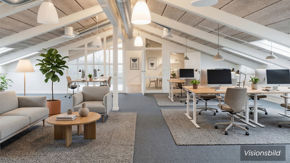 Charmig kontorsvåning på Berga