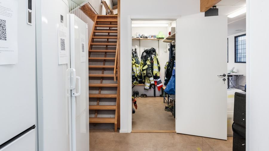Omklädningsrum/trappa