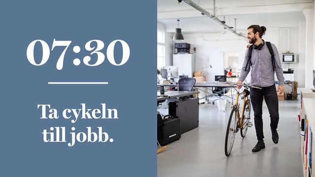 I kontorshuset Kvartetten kan du förvara din cykel i cykelloungen på bottenplan.