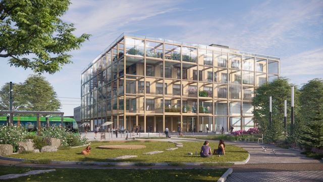 Vår ikonbyggnad Space blir vårt första kontorshus i den nya stadsdelen Science Village i Lund.