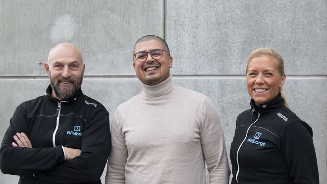 Susanna med kollegorna Ivan och Hassan.