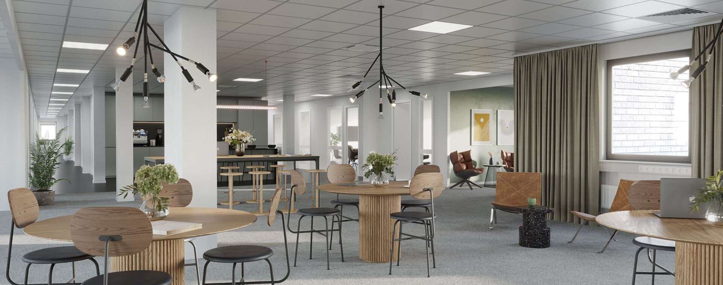 Visionsbild av kontoret på Boplatsen 3.