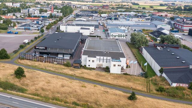 Drönarbild över fastigheten Diabasen 1.