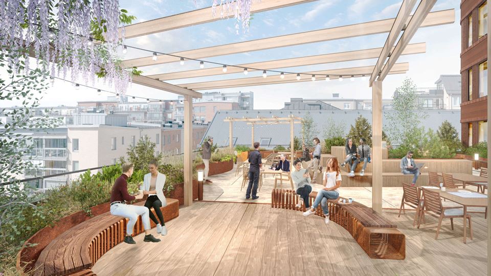 Takterrass posthornet Lund