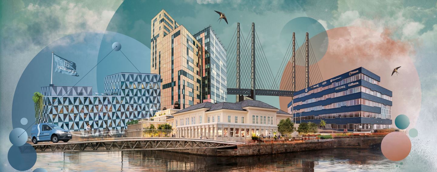 Illustrationsbild av Wihlborgs fastigheter i öresundsregionen
